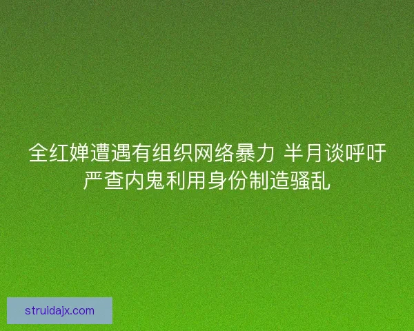 全红婵遭遇有组织网络暴力 半月谈呼吁严查内鬼利用身份制造骚乱